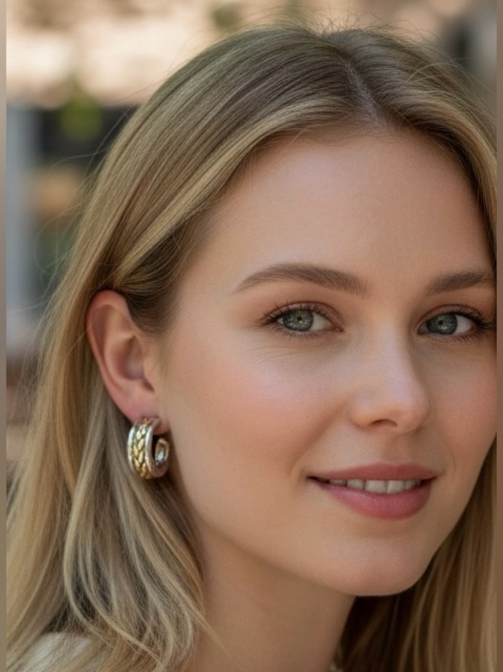 J. CREW Gold and Silver Hoop Earrings